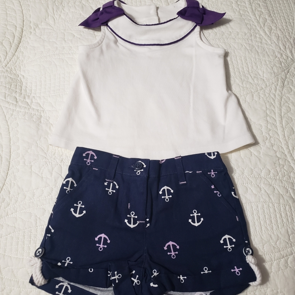Janie and Jack  anchor short set